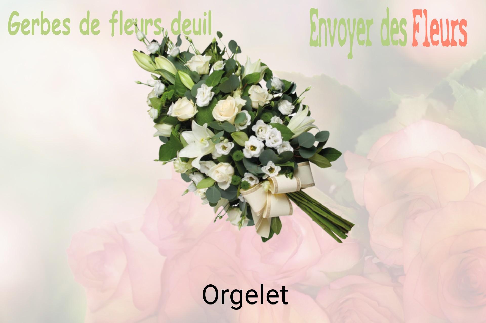 Gerbe de fleurs de deuil livrée à Orgelet